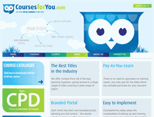 Tablet Screenshot of coursesforyou.com